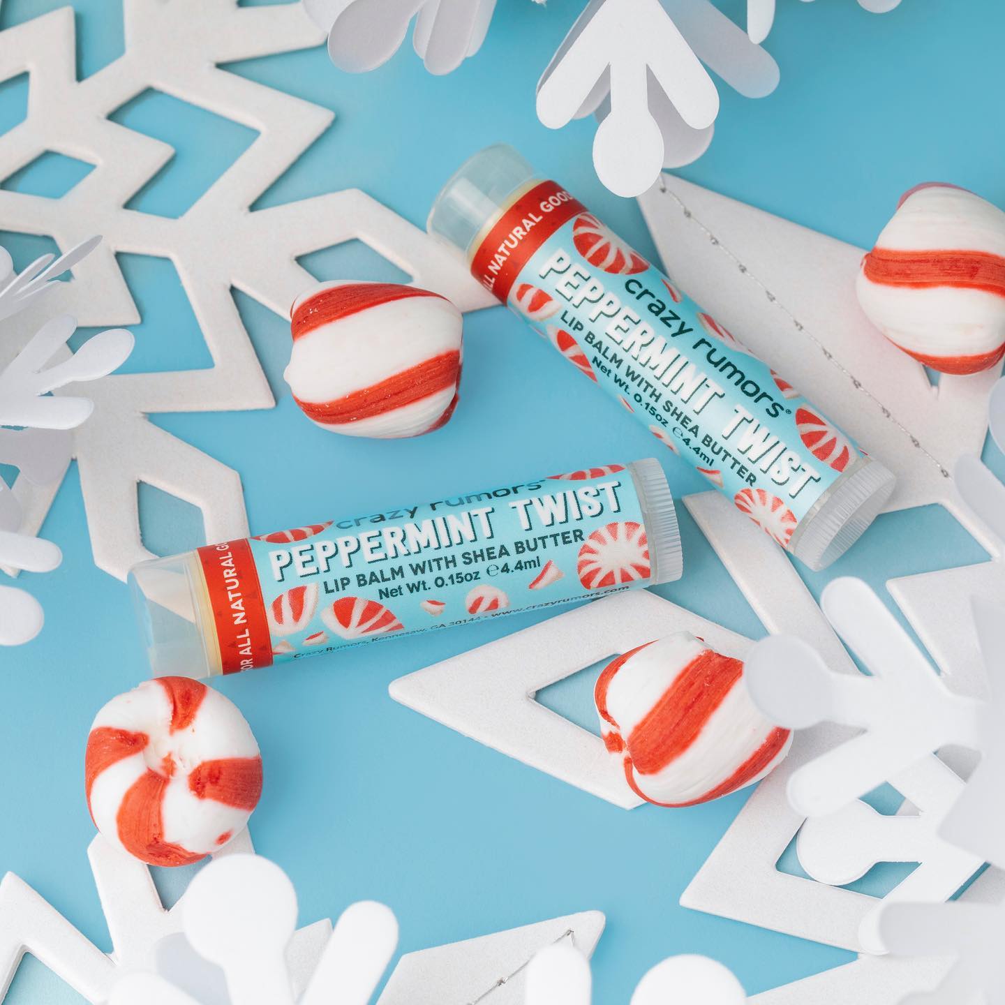 CRAZY RUMORS Peppermint Twist Lip Balm 4.25g SEASONAL