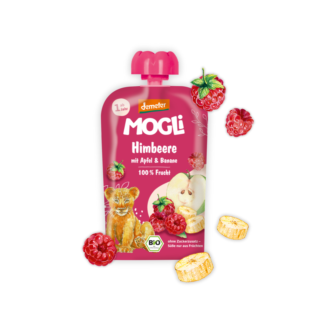 Organic Raspberry Squeezable Pouch 100g VEGAN