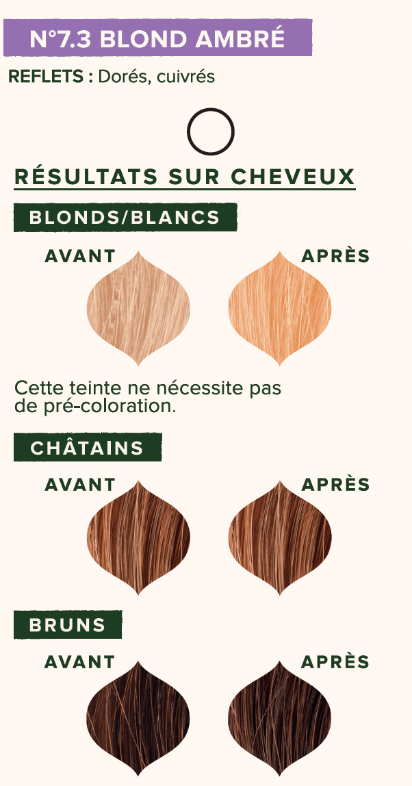Herbal Hair Color 7.3 Warm Blonde 100g