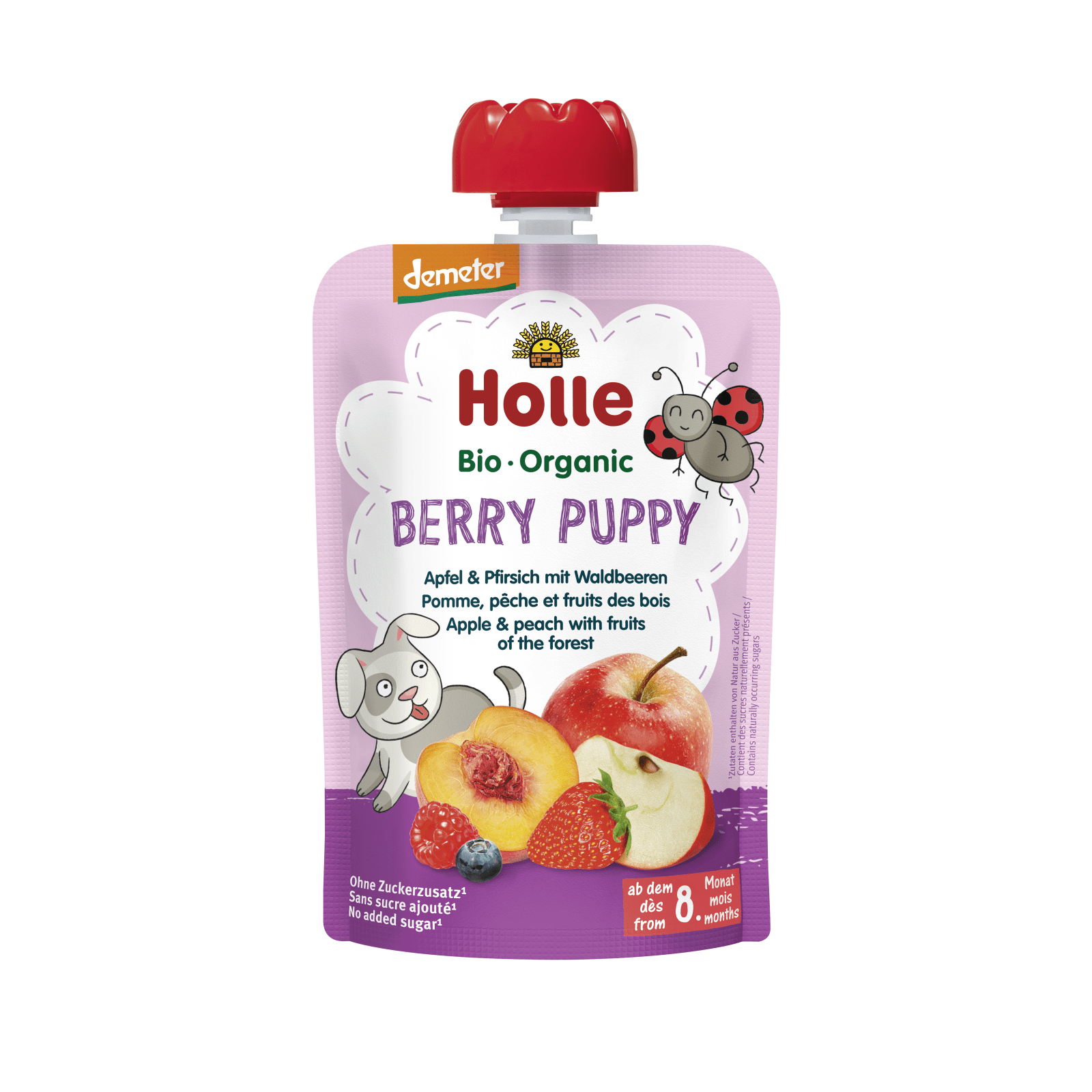 Berry Puppy - Pouchy Apple & Peach with Wild Berries, 100g